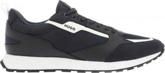 HUGO BOSS Hugo Heren Icelin Su&egrave;de Hardlooptrainers (Donkerblauw)