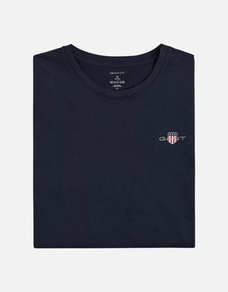 GANT Mens Shield Logo Jersey Pyjama T-Shirt, Navy - Black - Size: 36