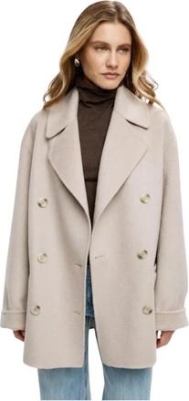 Cesare Gaspari Cashmere Tailored Coat - Dames - Mantel - Beige - L - Wol - Jassen