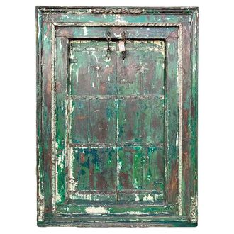 Wanderlust Deco Puerta De Madera Marr&oacute;n Acabado Artesanal 130x14x190 H Cm