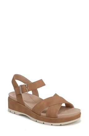 Dr. Scholls Free Love Ankle Strap Platform Slide Sandal in Light Honey at Nordstrom, Size 7.5