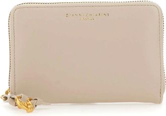 Gianni Chiarini Accessoires, Dames, Beige, ONE Size, Leer, Portemonnee met rits