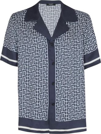 Balmain T-shirt con monogramma - Blu