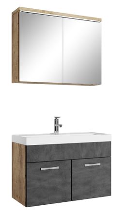 Badplaats Conjunto De Muebles De Ba&ntilde;o Paso 02 80 X 40 Cm - Roble Casta&ntilde;o C