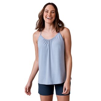 Free Country Womens Microtech Chill B Cool V-Neck Cami Top with Built-In Bra