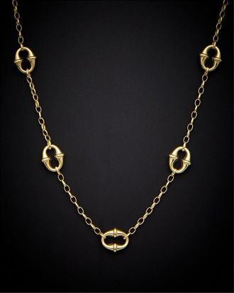 Italian Gold, Inc 14K Italian Gold Oval Station Necklace