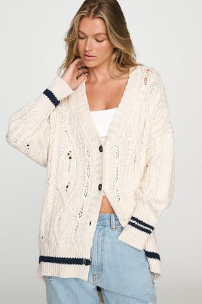 Pilcro Cable-Knit Cardigan Sweater