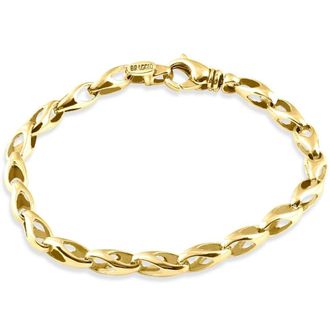 Pompeii3 Mens 14k Gold (19gram) or Platinum (31gram) 5.5mm Link Bracelet 8.25