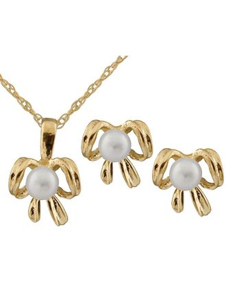 Splendid Pearls 14K 3.5-4Mm Pearl Set