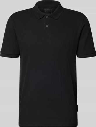 Tom Tailor Denim Regular Fit Poloshirt aus reiner Baumwolle in Black, Gr&ouml;&szlig;e XXL
