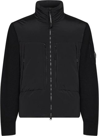 C.P. Company C.p. Company - Gewatteerd wollen gebreid jack - Heren - Jassen - Zwart - Maat: XL Wol