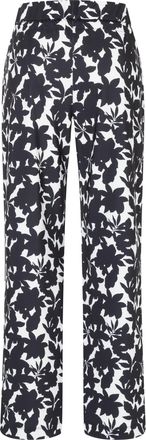 MAC Broeken Stoffhose MAC EASY WIDELEG, Damen, Gr. 34, L&auml;nge 30, schwarz (schwarz season printed), Web, Obermaterial: 75% Polyester, 25% Elasthan, bedruckt, weit 