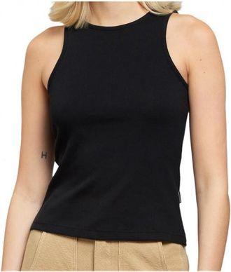 Dedicated Rib Top Valdermarsvik Top f&uuml;r Damen | schwarz/beige