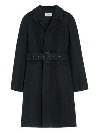 Christophe Lemaire belted tailored coat - Black