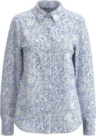 Seidensticker Hemdbluse SEIDENSTICKER Schwarze Rose, Damen, Gr. XL(42), blau (hellblau), 100% Viskose, gebl&uuml;mt, gemustert, regular fit, ohne Ausschnitt, Blusen Hemd