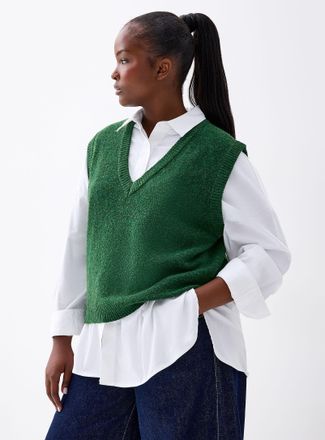 Twik Womens Soft knit V-neck sweater vest