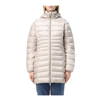 Save The Duck Winter Jackets, female, Beige, Size: 2XL Hooded Puffer Jacket WaterResistant