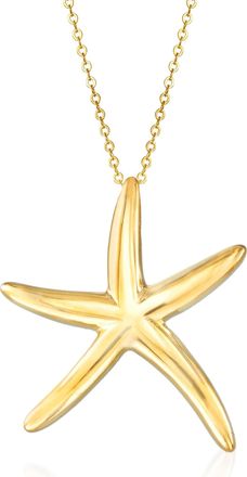 Ross-Simons Italian 14kt Yellow Gold Starfish Pendant Necklace