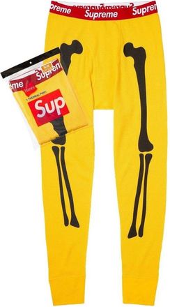 SUPREME x Hanes Bones Thermal Pant (1 Pack) Yellow FW25A30-YELLOW
