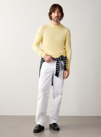 Le 31 Mens Silky knit crew-neck sweater