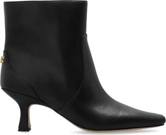 Coach Gehakte enkellaarzen Sclpt - Dames - Laarzen met Hak - Zwart - 35 1/2 EU - Leer - Schoenen