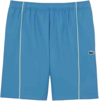 Lacoste Korte Broeken, Heren, Blauw, L, Diamond Tafeta Ribeted Short