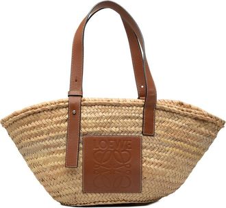 Loewe Pre-owned Loewe Medium Raffia Anagram Basket Tote Ladies 4506B094GEPEVZ29