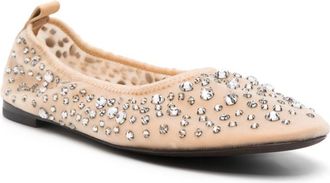Tory Burch Tory Burch Womens Crystal Flats - Peach Leather - Size EU 41