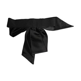 Dolce & Gabbana Belts, female, Black, Size: ONE SIZE Silk Satin Sash Wide Waist Belt