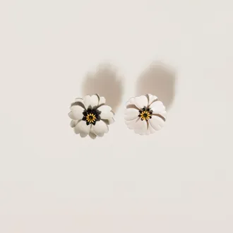 Miu Miu Metal and leather earrings