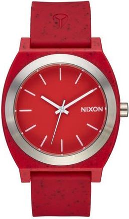 Nixon Time Teller OPP Silicone Strap Watch, 39.5mm in Red at Nordstrom Rack