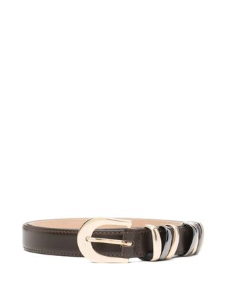 Luisa Cerano buckle-detail leather - Brown