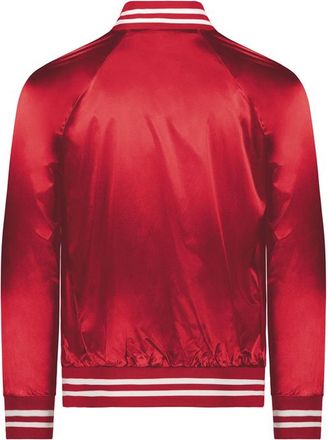 Augusta Sportswear Satin Baseball Jacket Striped Trim