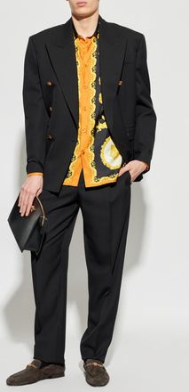 Versace Wool Blazer, Mens, Black