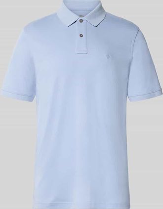 Fynch-Hatton Fynch-Hatton Regular Fit Poloshirt mit Logo-Stitching in Hellblau, Gr&ouml;&szlig;e 3XL