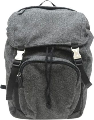 Prada Pre-owned Backpacks, male, Gray, Size: ONE SIZE Pre-owned Vintage Backpack