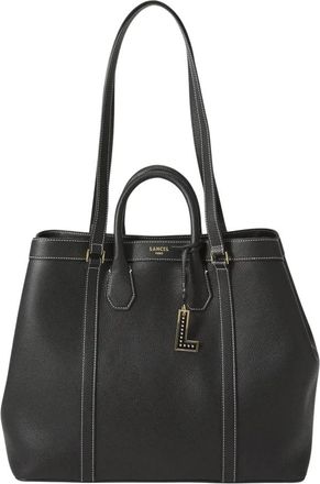 Lancel Gestructureerde leren kettingschoudertas - Dames - Shoppers - Zwart - ONE Size - Leer - Tassen