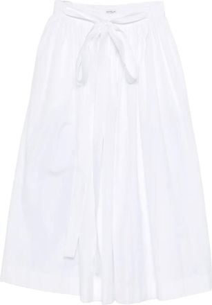 Ermanno Scervino tie-waist midi skirt - women - Cotton - 40 - White