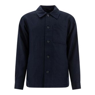 Nn.07 Casual Shirts, male, Blue, M, Blue Jacket with Primaloft Padding