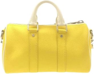 Louis Vuitton Pre-owned Boston Bag - Dames - Vintage Mini Tas - Geel - ONE Size - Vintage