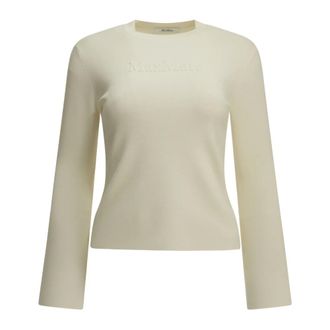 Max Mara Jersey Manto con cuello redondo - Knitwear - Mujer - Blanco - S