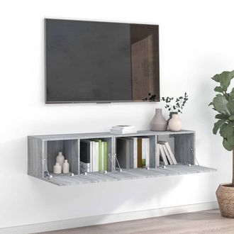 vidaXL Vidaxl - Set De Muebles Para Tv 2 Pzas Madera Contrachapada Gris Sonoma