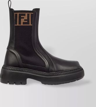 Fendi chunky sole biker boots