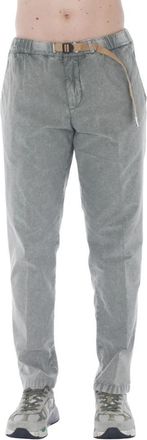 White Sand Pantalon van gewassen katoen en linnen - Heren - Chinos - Groen - M - Katoen - Broeken