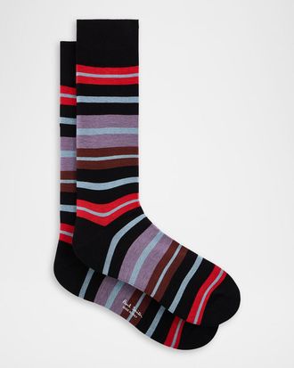 Paul Smith Mens Kean Stripe Crew Socks