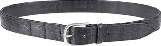 Orciani Classic Cocco Coda Color Riem - Heren - Riemen - Zwart - 110 CM - Leer - Accessoires