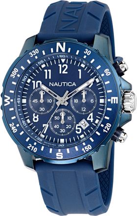 Nautica Nct Riding Sail Chronograph Watch With Silicone Strap