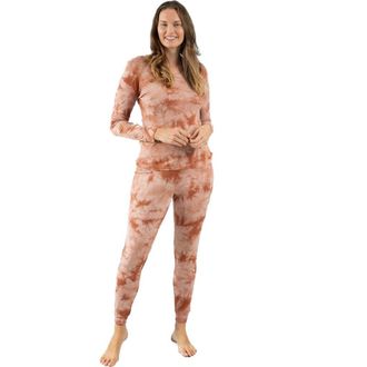 Leveret Womens Cotton Tie Dye Matching Family Pajamas in Tie Dye Peach Mix at Nordstrom, Size X-Small