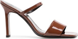 by FAR Ada patent leather mules - women - Leather/Leather/Leather - 35 - Brown