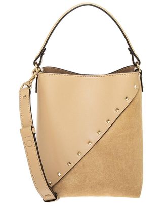 Valentino Rockstud Wispy Leather Bucket Bag